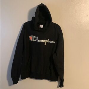 Champion Men’s Reverse Weave Hoodie Sweatshirt Color Black Size L